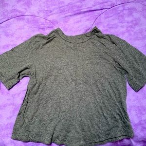 Gray crop top